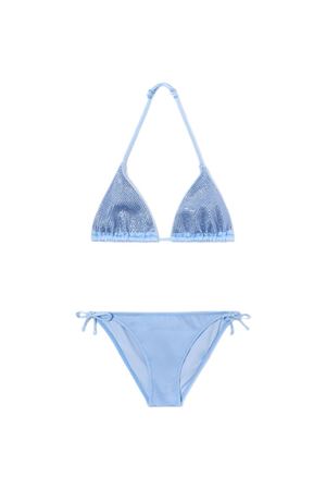 Bikini Holly da bambina  in nylon celeste SAINT BARTH KIDS | HOL000102956L